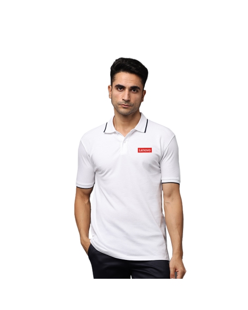 Greys & Blues Pima Polo T-Shirt - White With Black Tipping